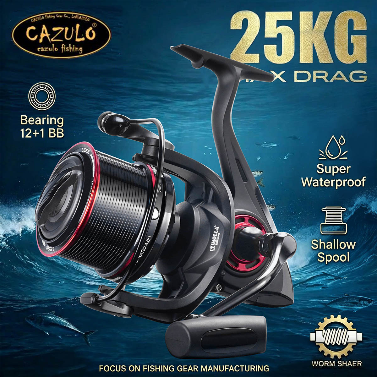 Daiwa Reel Bg - CAZULO 롱 캐스트 스피닝 릴 (해변
