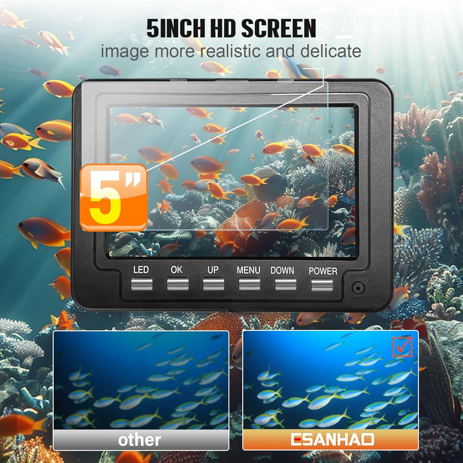 수중 낚시 카메라 - 5000mAh 충전식 배터리, 1 - Fish Finder Portable 리뷰 및 가격