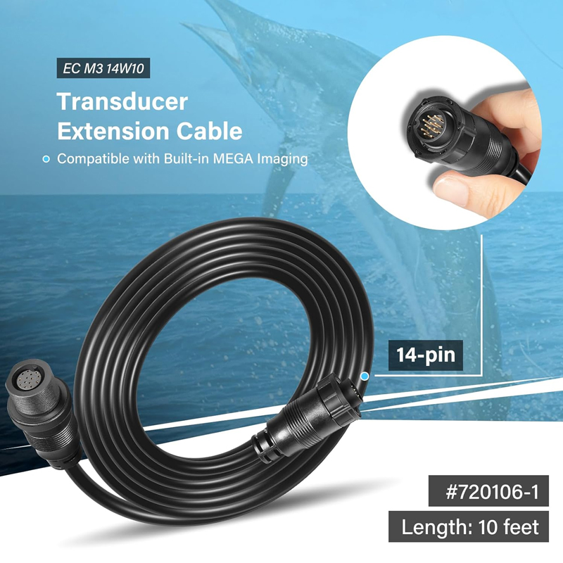 트랜스듀서 연장 케이블 10피트 14핀 허밍버드 EC  - Fish Finder Cable 리뷰 및 가격