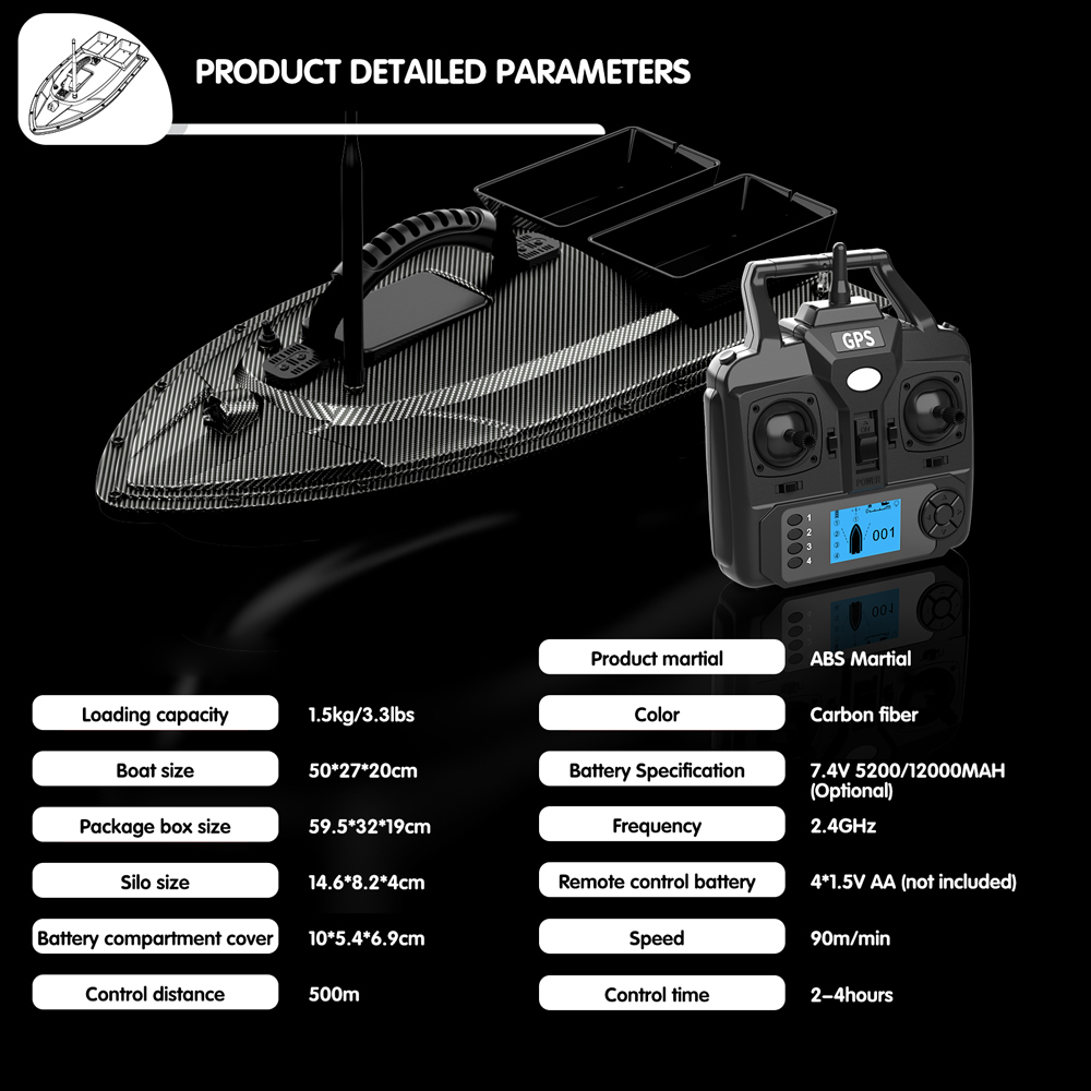 RC 미끼 보트, V070, 12000mAh, 5200 - Fish Finder Gps 리뷰 및 가격
